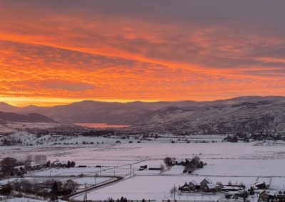 Storm proof Roofing sunset over Vernon BC